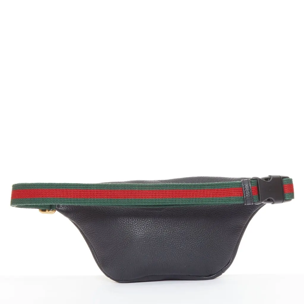 Gucci Gucci Print Leather Logo Small Belt Bag Black Leather Very good - Inside View