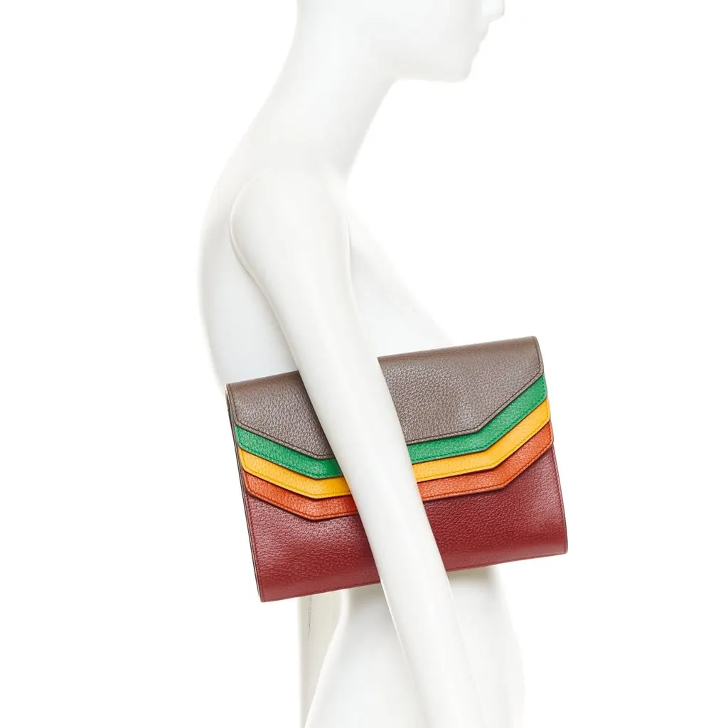 Gucci Totem Clutch MultiColor Leather Good - Back View