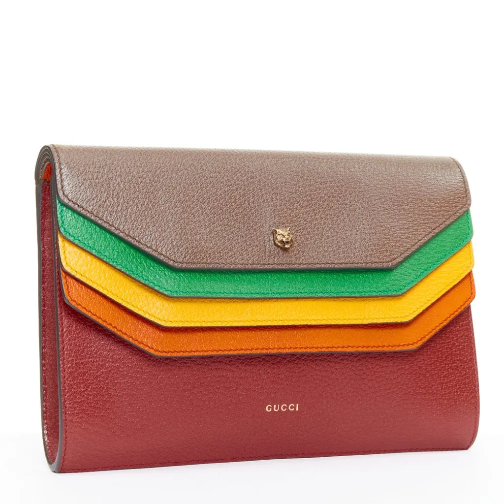 Gucci Totem Clutch MultiColor Leather Good - Inside View