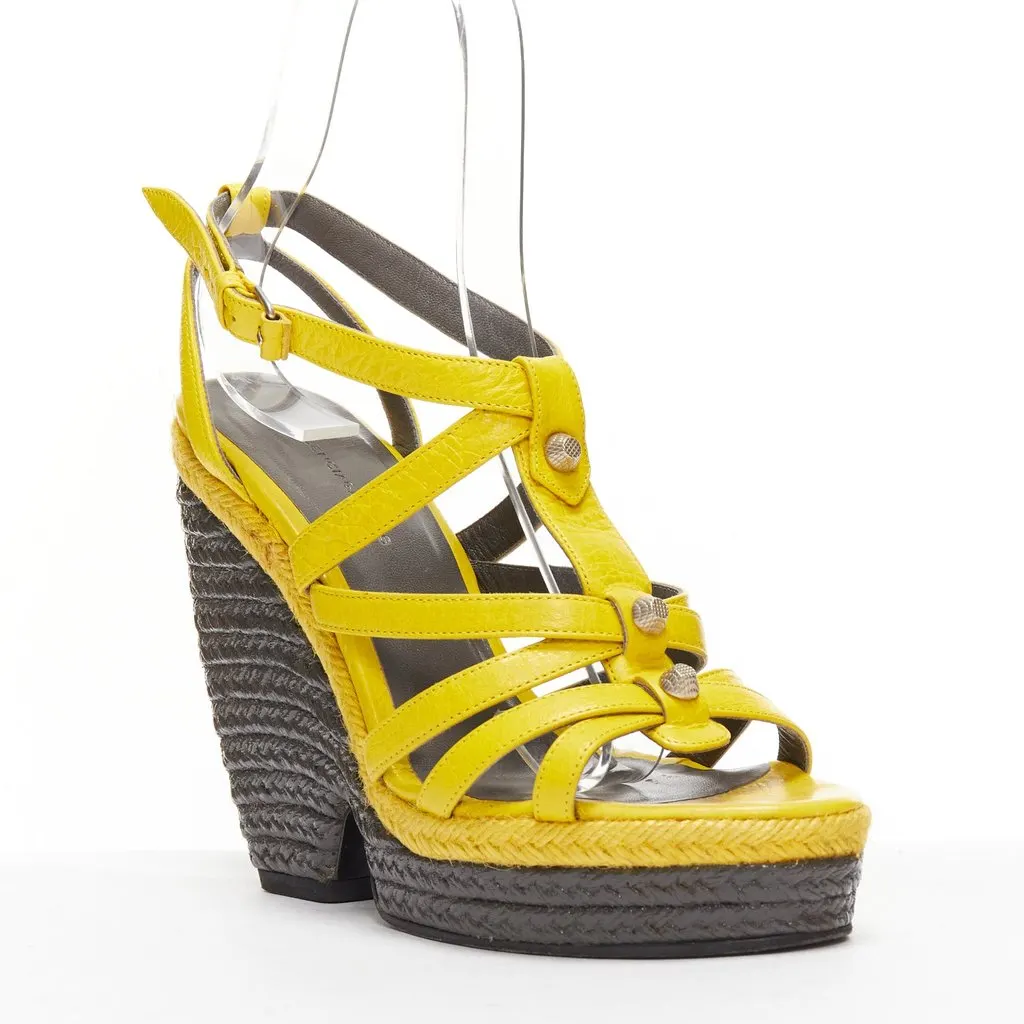 Balenciaga Arena Yellow Leather Very good - Back View