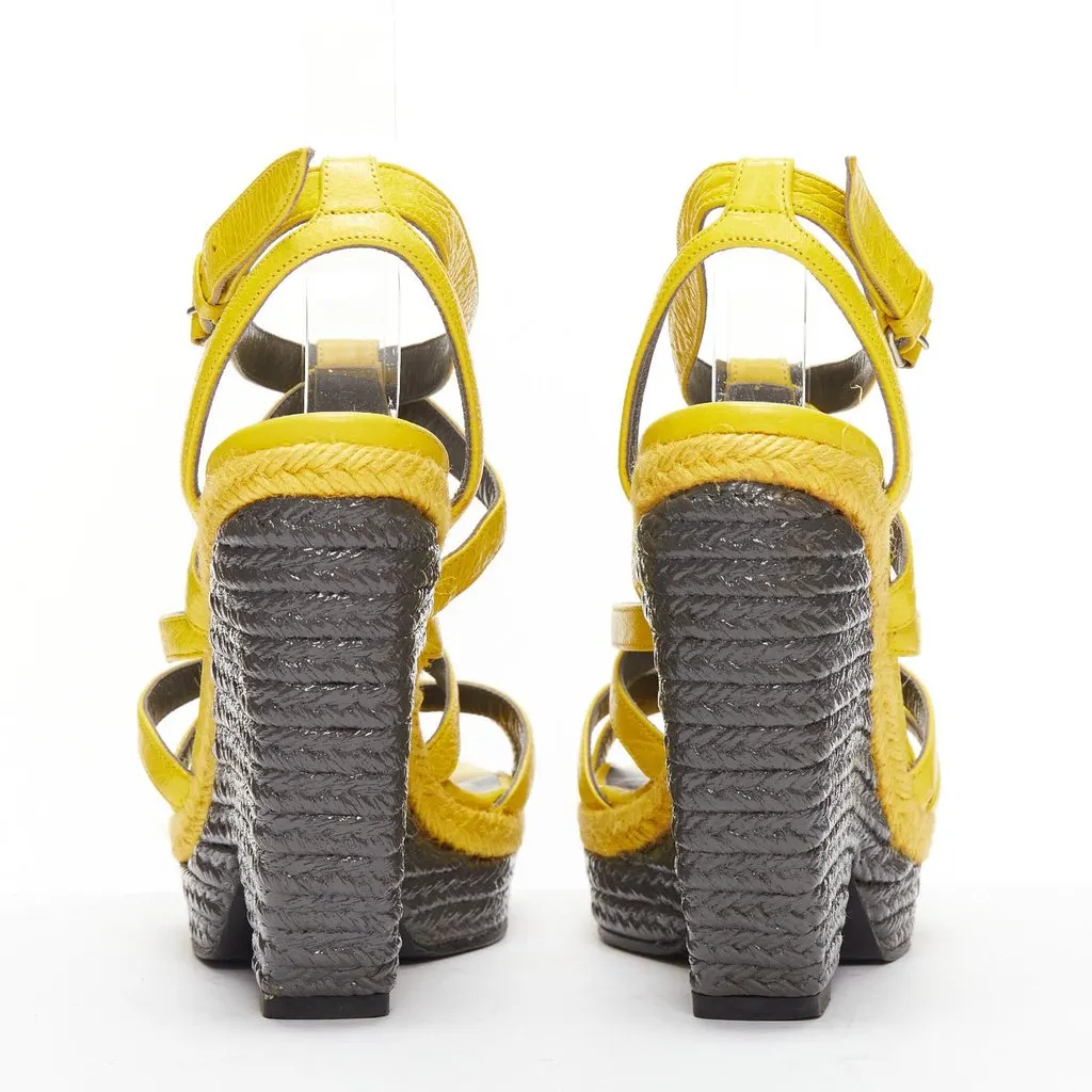 Balenciaga Arena Yellow Leather Very good - Box View