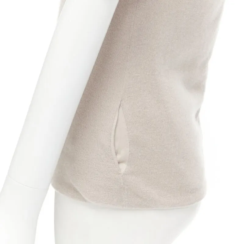 Chloé Cashmere Zip Sweater Beige Cashmere Very good - Back View