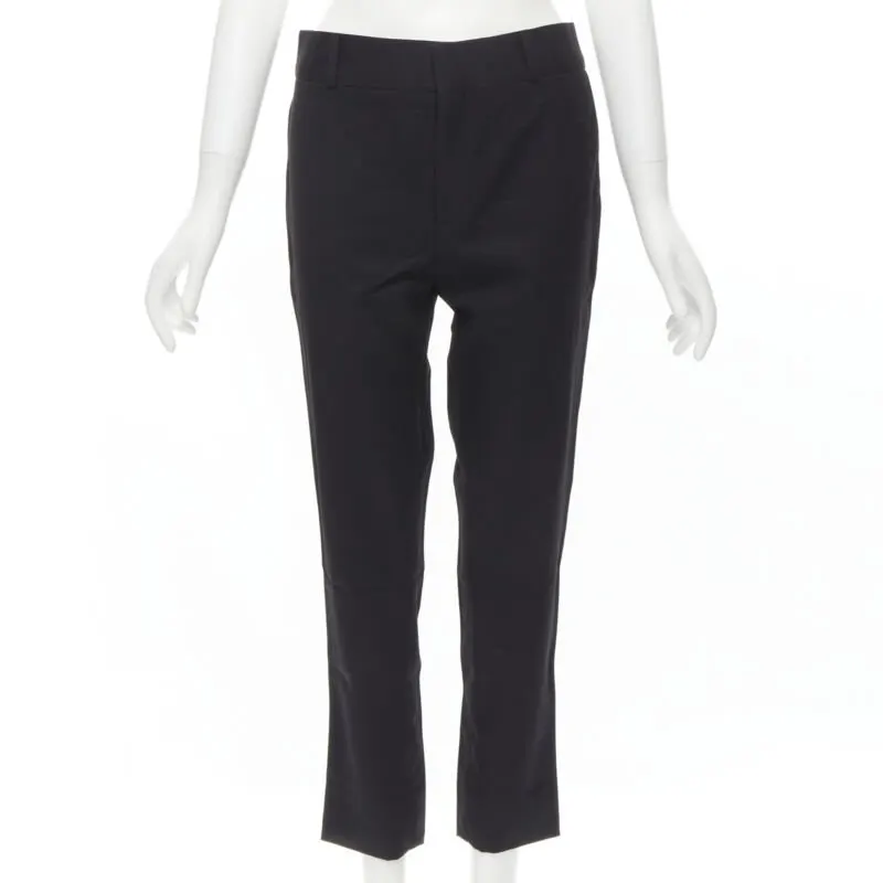 Saint Laurent Braided Formal Pants Black Polyester Never worn - Inside View