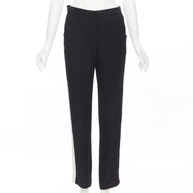 Lanvin Stripe Black Pants Black Viscose Never worn - Inside View