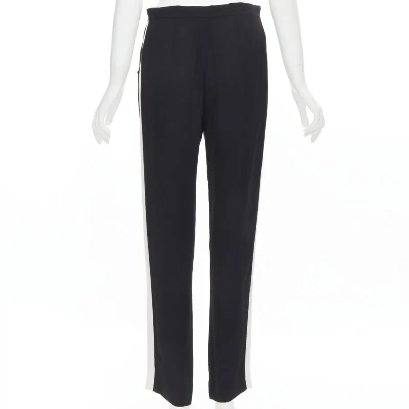 Lanvin Stripe Black Pants Black Viscose Never worn - Box View