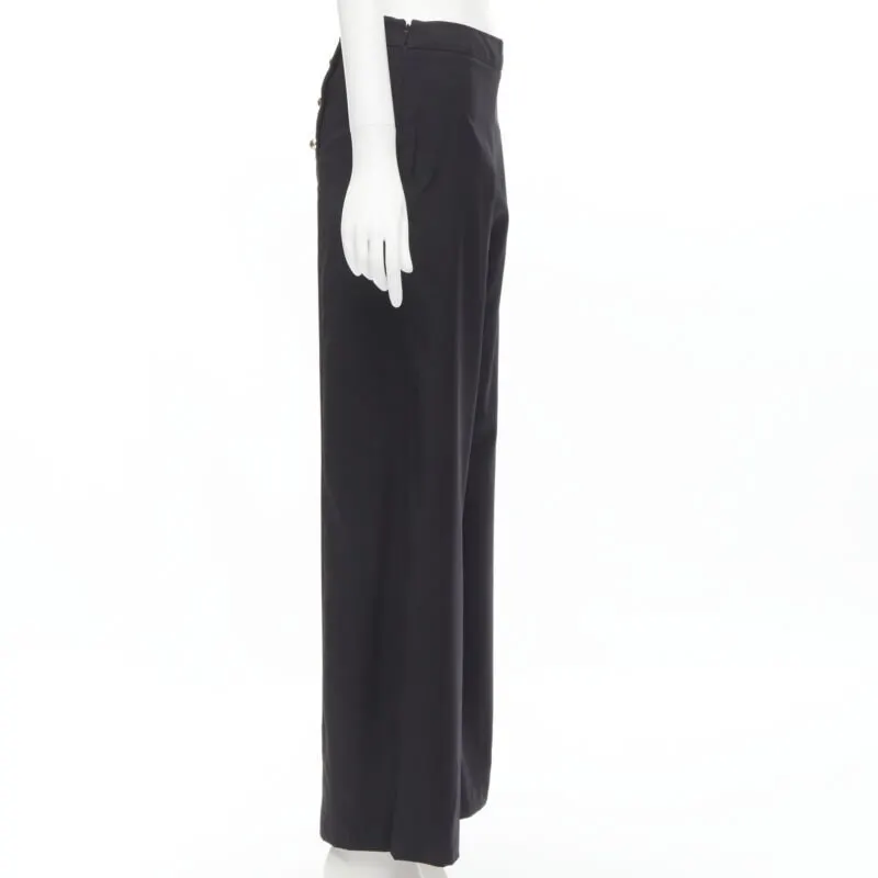 JW Anderson Gold Button Pants Black Wool Never worn - Box View
