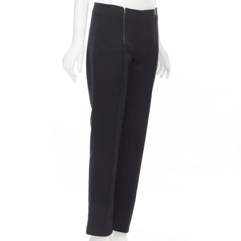 The Row Gold Zipper Leggings Black Polyester Never worn - Inside View