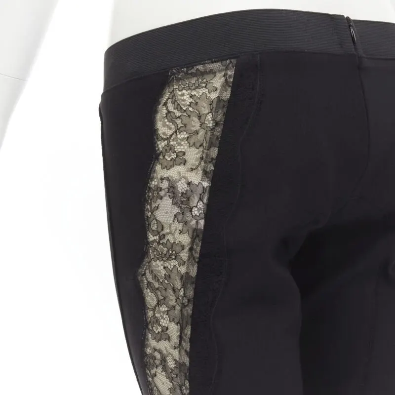 Stella McCartney Lace Side Pants Black Wool Never worn - Back View