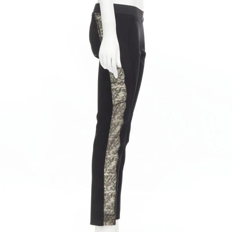 Stella McCartney Lace Side Pants Black Wool Never worn - Model View