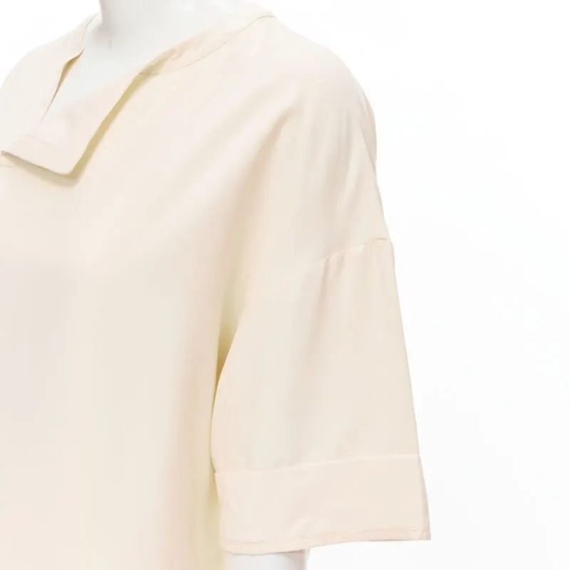 The Row Triple Pocket Dress Beige Silk Very good - Back View
