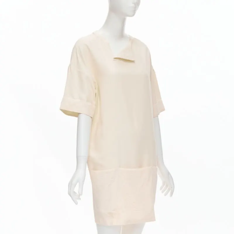 The Row Triple Pocket Dress Beige Silk Very good - Inside View