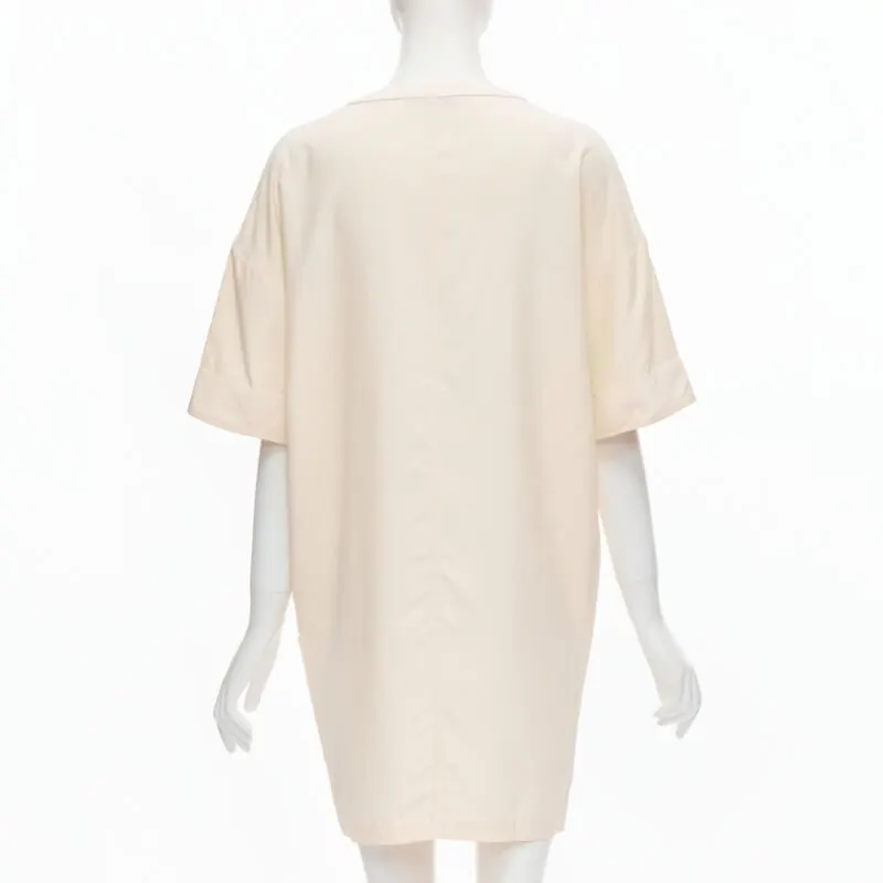 The Row Triple Pocket Dress Beige Silk Very good - Box View
