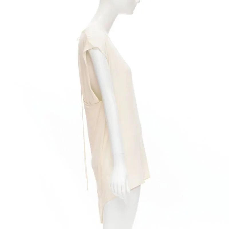 The Row Silk Modal Vest Beige Silk Never worn - Model View