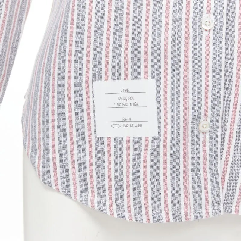 Thom Browne Slim Fit Stripe Shirt Grey Cotton Never worn - Back View