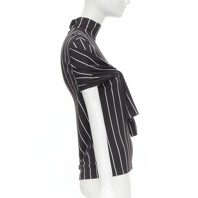 Balenciaga Tie Sleeve Turtleneck Black Viscose Never worn - Box View