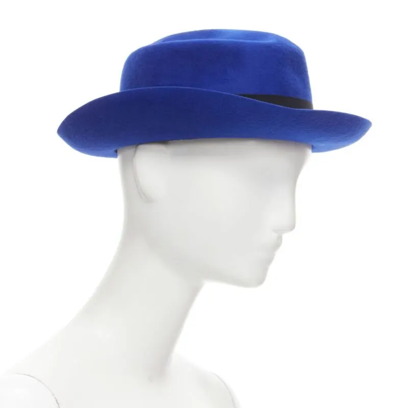 Maison Michel Blue Wool Fedora Blue Wool Never worn, with tag - Inside View