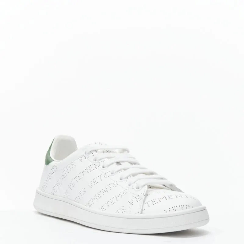 Vetements Perforated Leather Sneakers White Leather Never worn - Back View