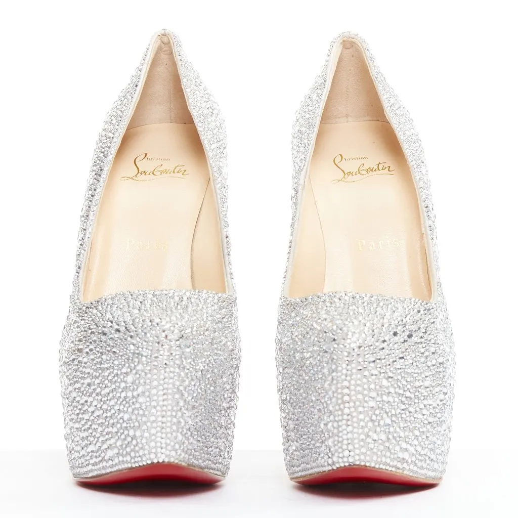 Christian Louboutin Daffodile Strass 160 Silver Very good - Inside View