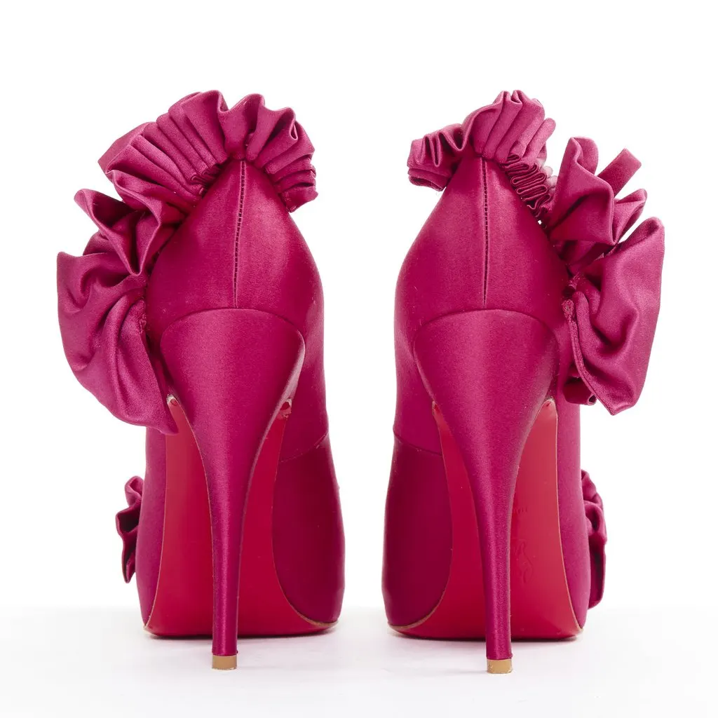 Christian Louboutin Escandria 120 Purple Silk Very good - Box View