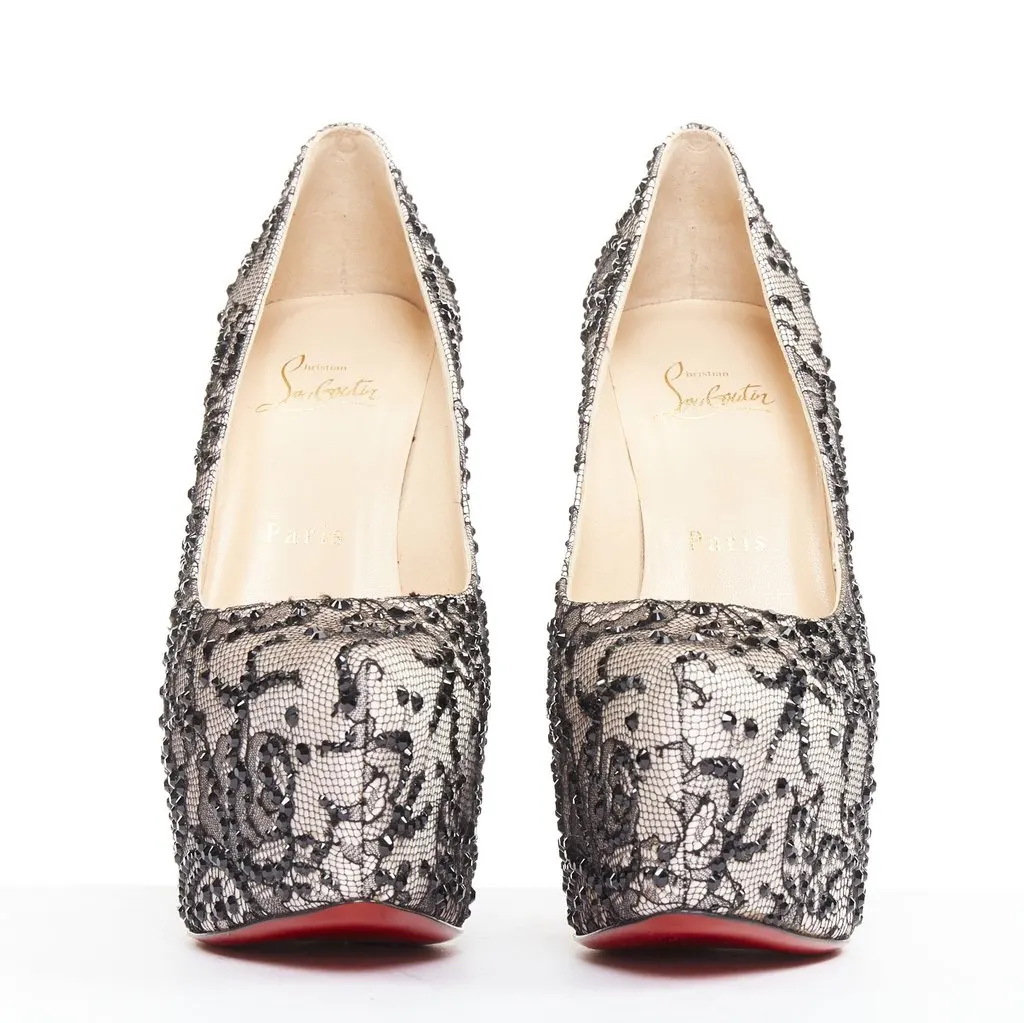 Christian Louboutin Stardust 160 Pink Silk Very good - Inside View