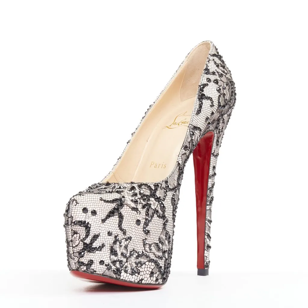 Christian Louboutin Stardust 160 Pink Silk Very good - Model View