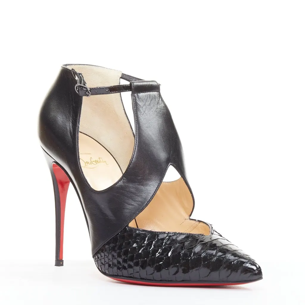 Christian Louboutin Dictata 100 Black Leather Very good - Front View