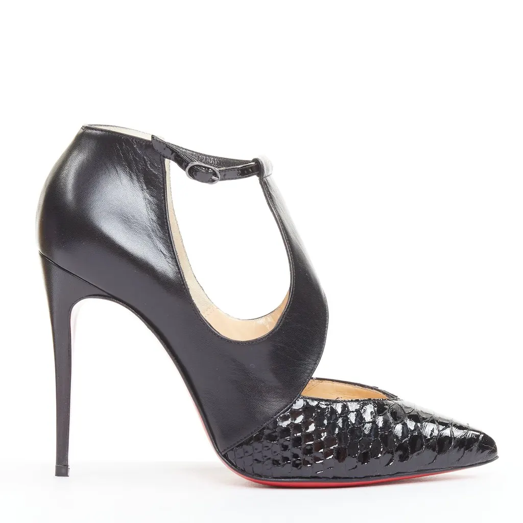 Christian Louboutin Dictata 100 Black Leather Very good - Back View
