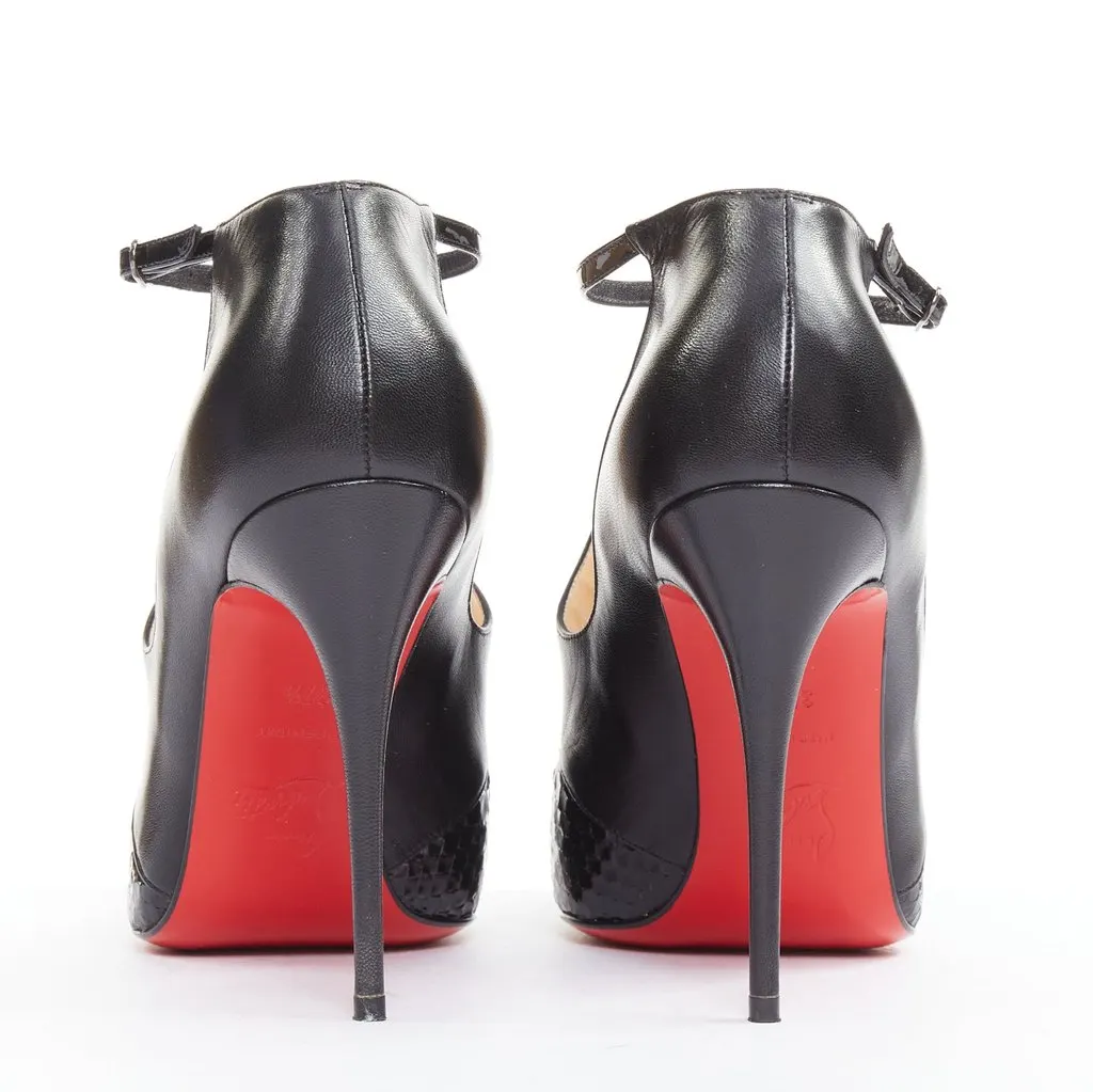 Christian Louboutin Dictata 100 Black Leather Very good - Box View