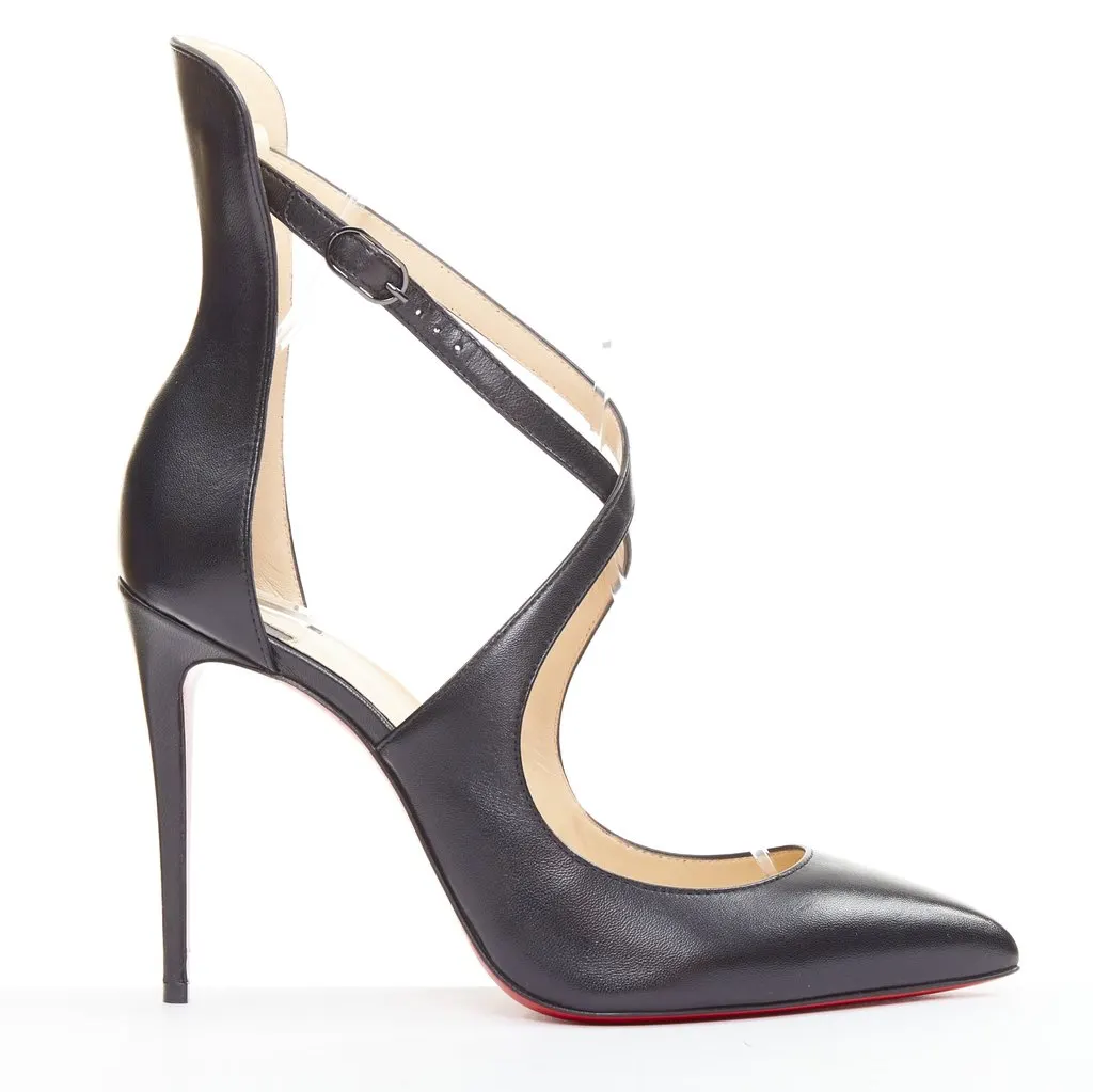 Christian Louboutin Marlenarock 100 Black Leather Very good - Back View