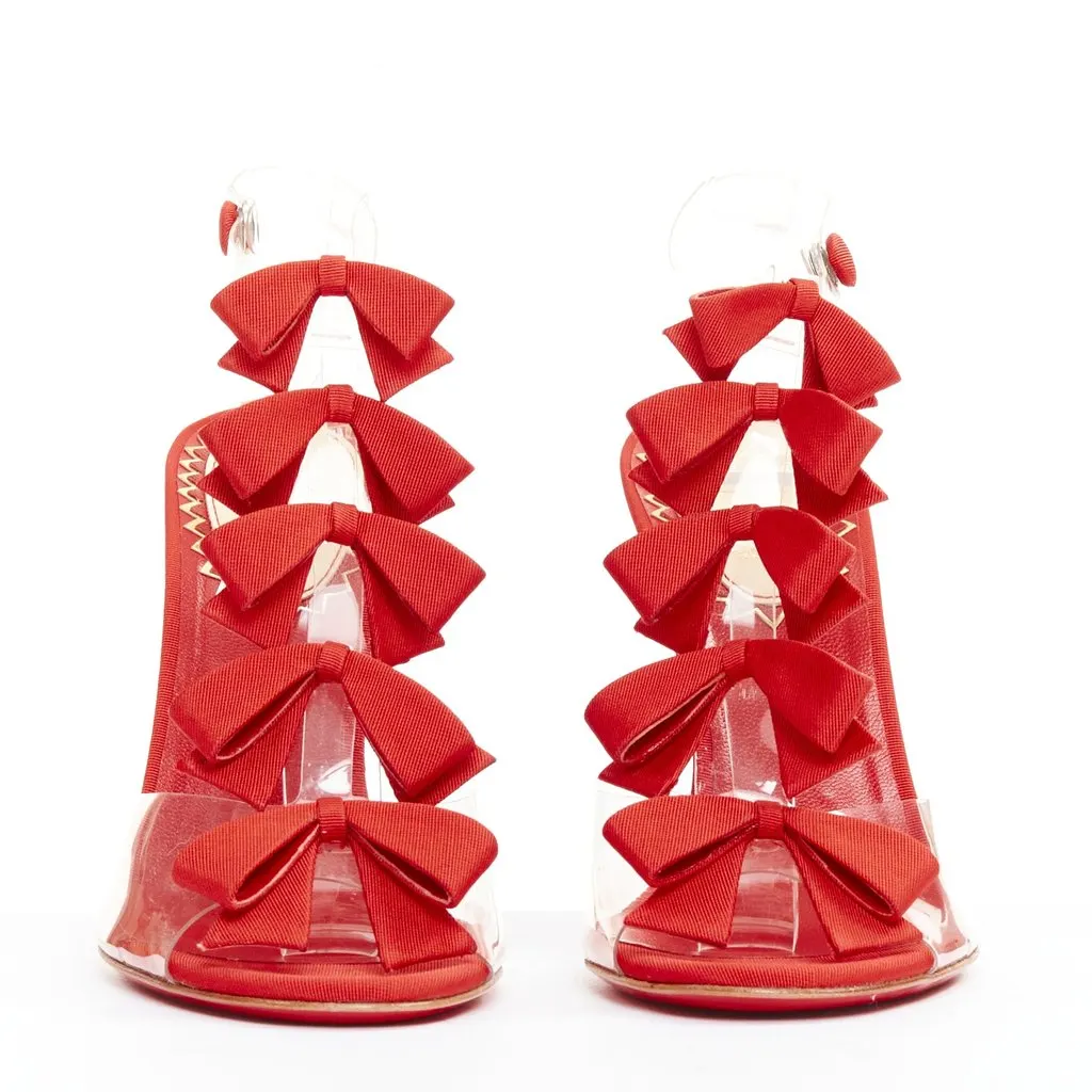 Christian Louboutin Bow Bow 100 20th Anniversary Red Plastic Very good - Inside View