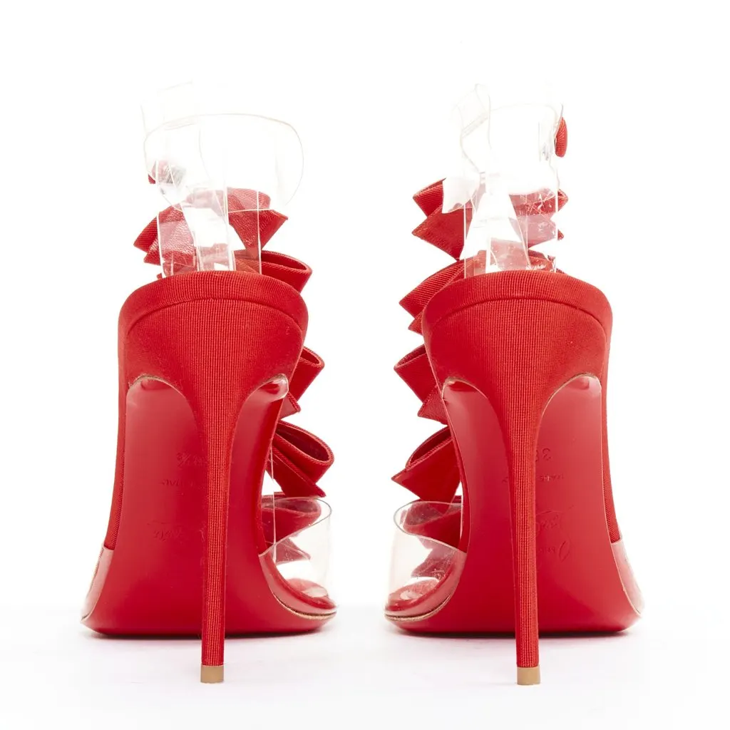 Christian Louboutin Bow Bow 100 20th Anniversary Red Plastic Very good - Box View