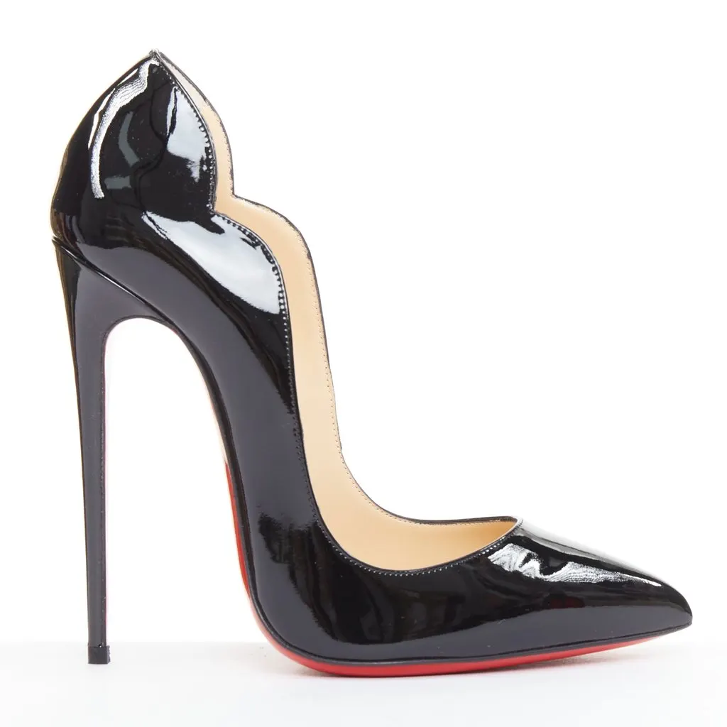 Christian Louboutin Hot Chick 130 Black Leather Very good - Front View