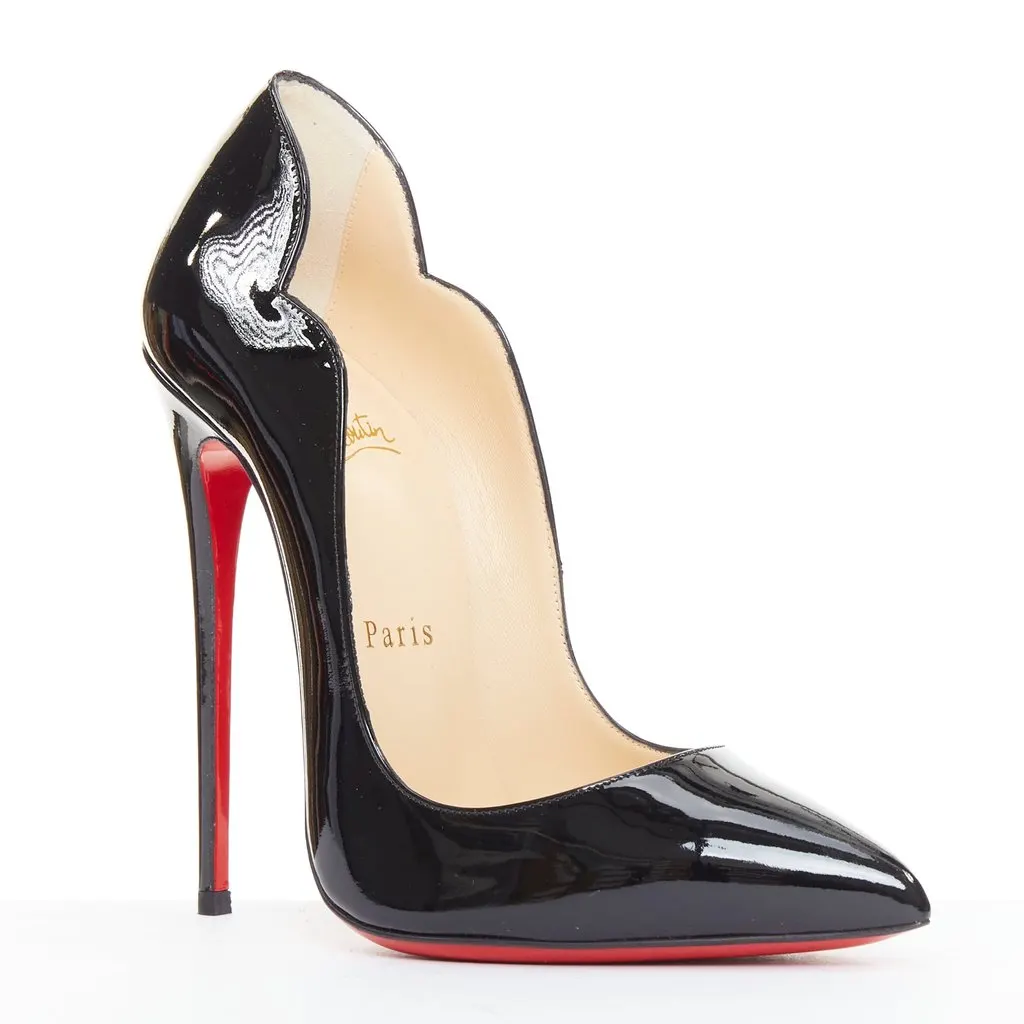 Christian Louboutin Hot Chick 130 Black Leather Very good - Back View