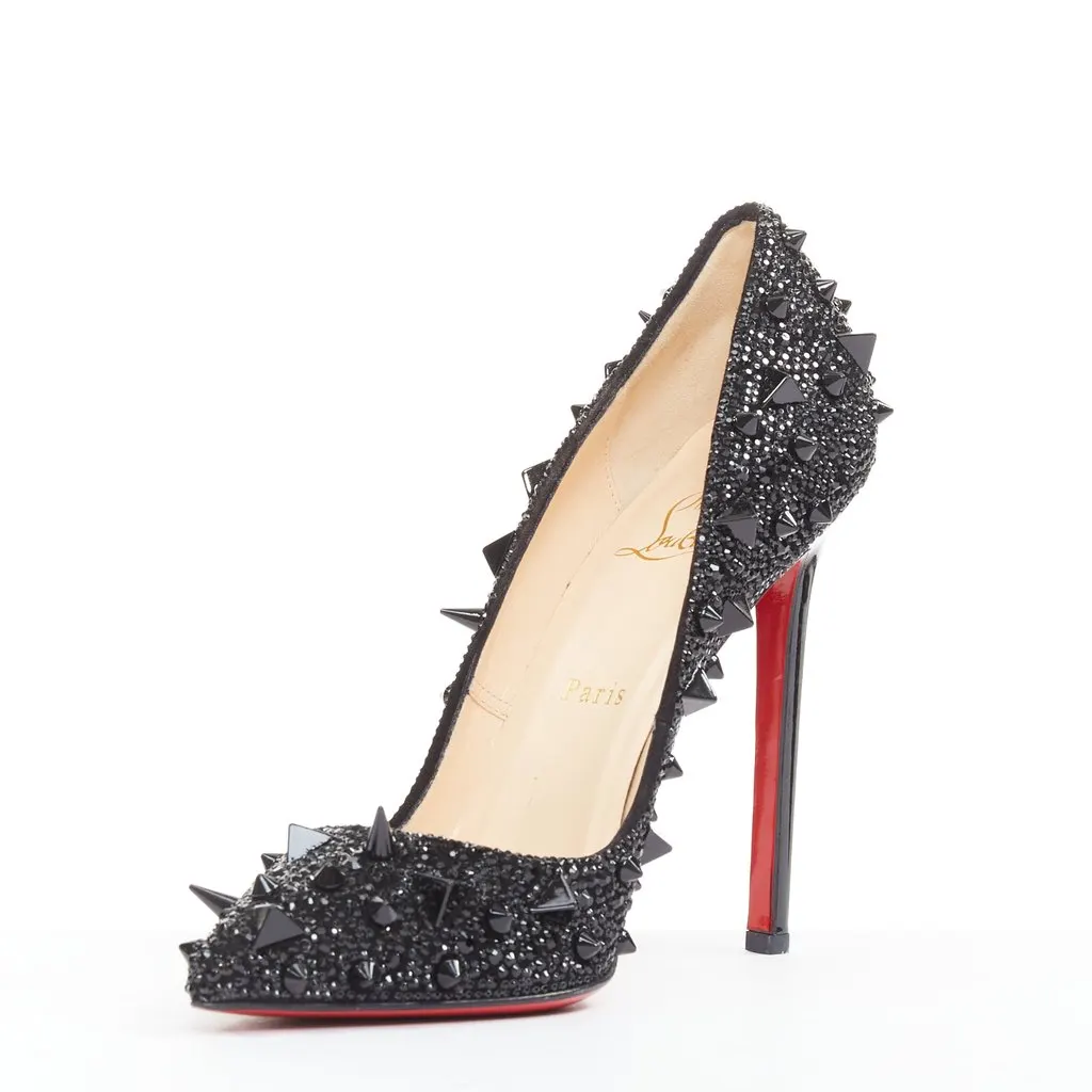 Christian Louboutin Pigalili 120 Black Leather Very good - Model View