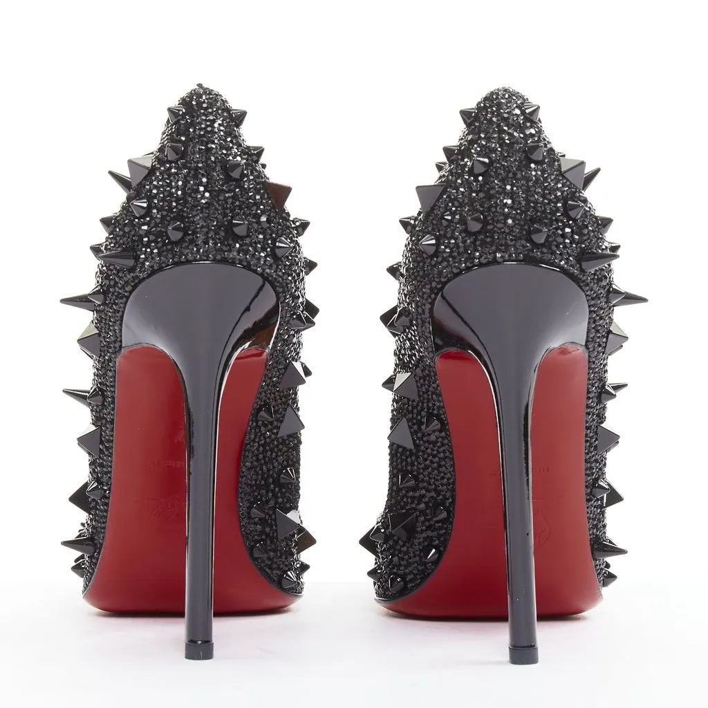 Christian Louboutin Pigalili 120 Black Leather Very good - Box View