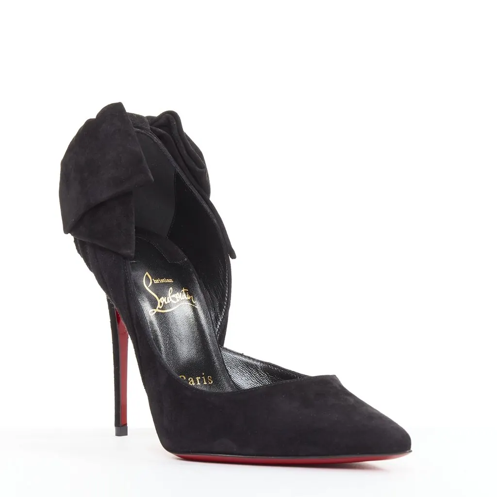 Christian Louboutin Rabakate 100 Veau Velours Black Suede Very good - Back View