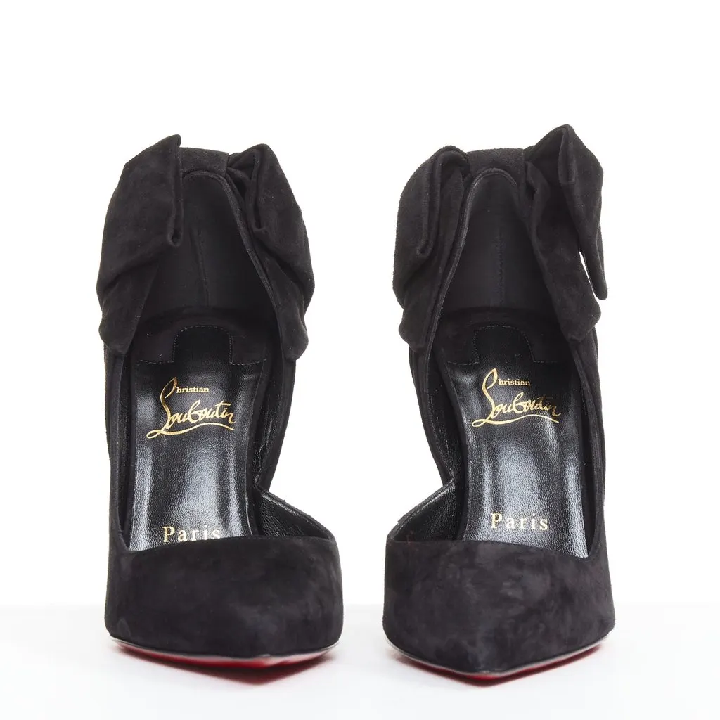 Christian Louboutin Rabakate 100 Veau Velours Black Suede Very good - Inside View