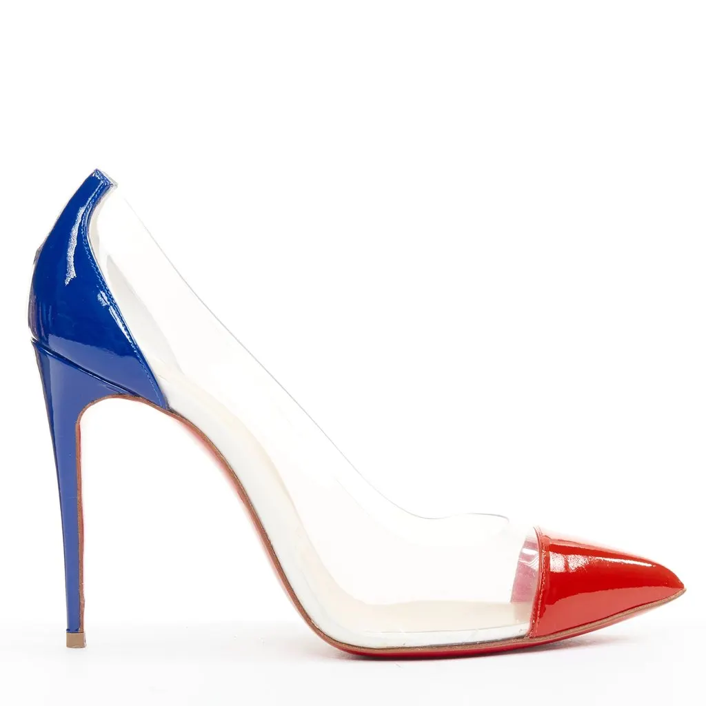 Christian Louboutin Debout 100 Corazon Red Leather Very good - Front View