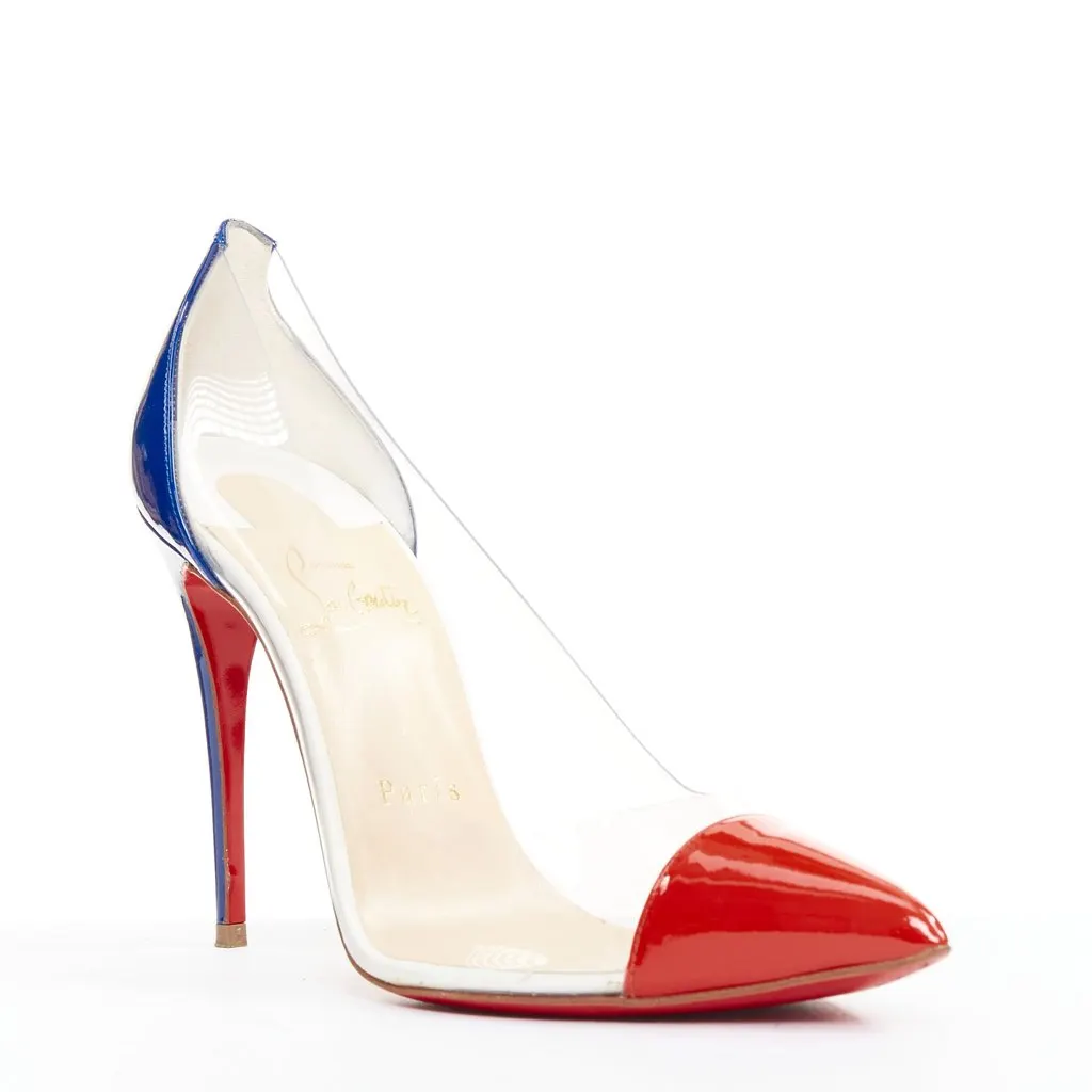 Christian Louboutin Debout 100 Corazon Red Leather Very good - Back View