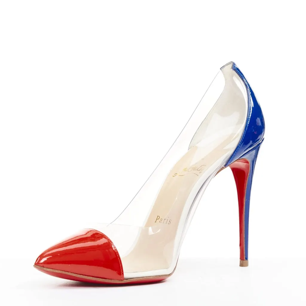 Christian Louboutin Debout 100 Corazon Red Leather Very good - Model View