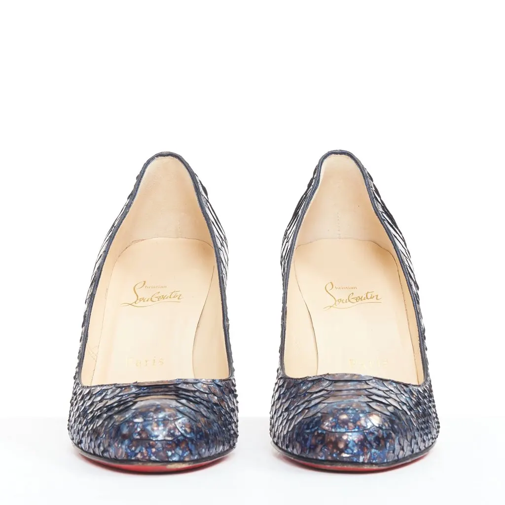 Christian Louboutin Simple Pump 85 Blue Leather Very good - Inside View