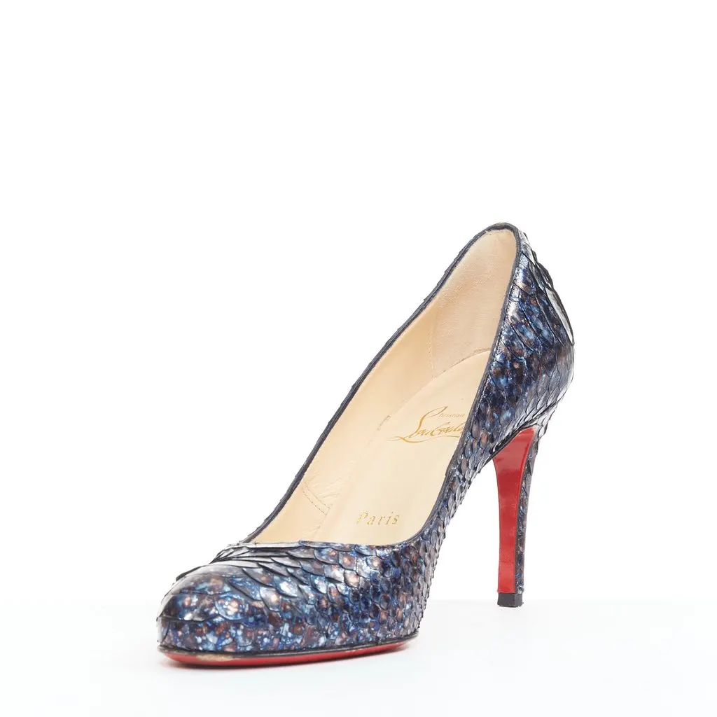Christian Louboutin Simple Pump 85 Blue Leather Very good - Model View