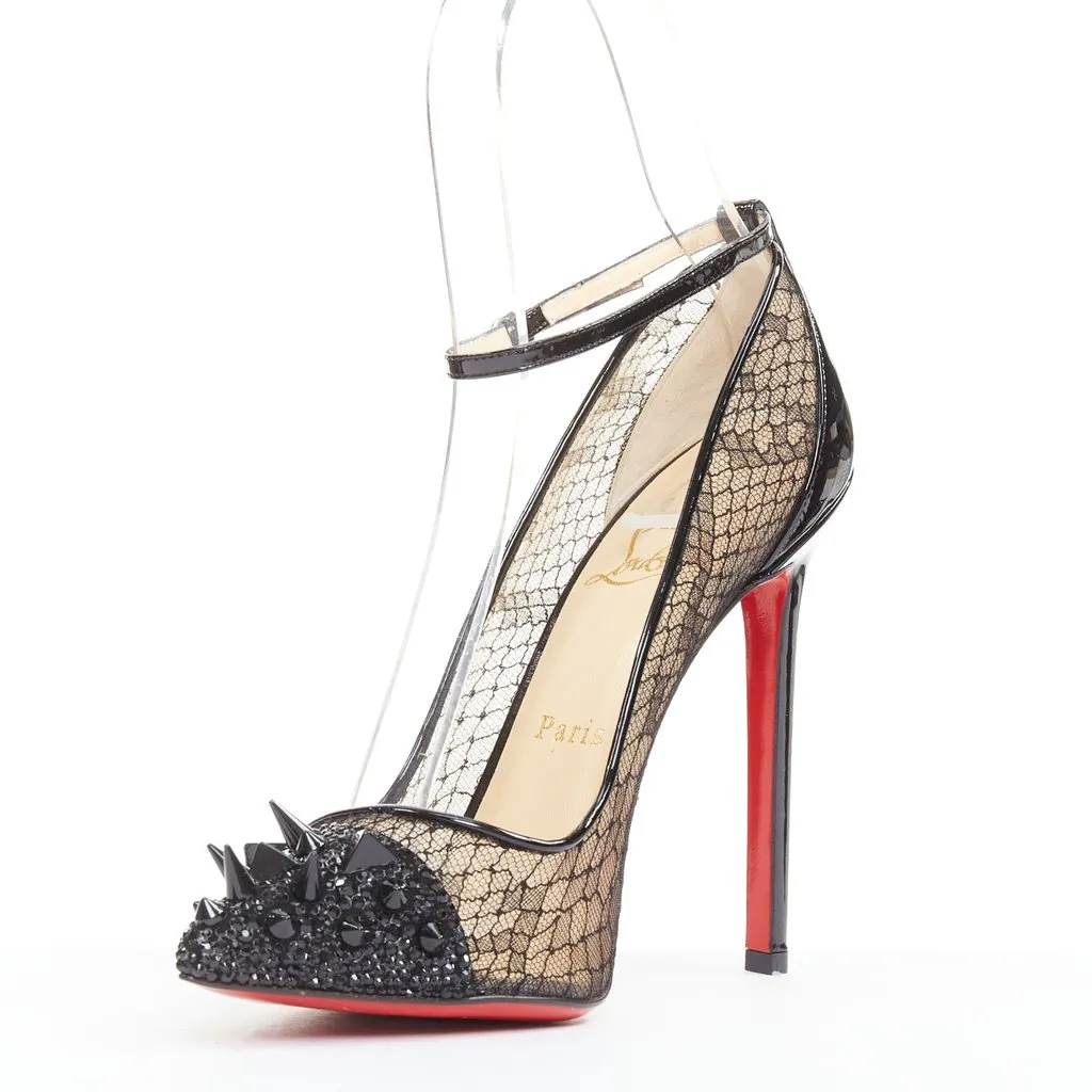 Christian Louboutin Picks & Co Potpourri 120 Black Leather Very good - Model View