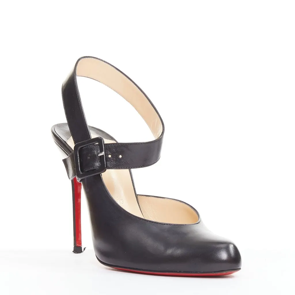 Christian Louboutin Miyousra 100 Black Leather Good - Front View