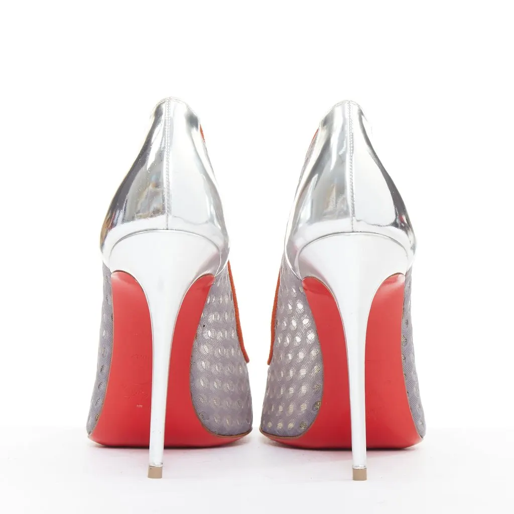 Christian Louboutin Follies Resille 100 Tis Alveo Pierre Grey Leather Good - Box View