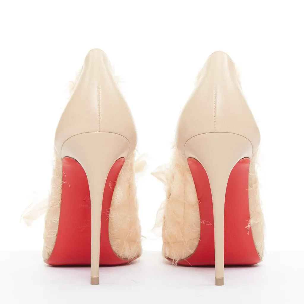 Christian Louboutin Toufrou 100 Beige Leather Very good - Box View