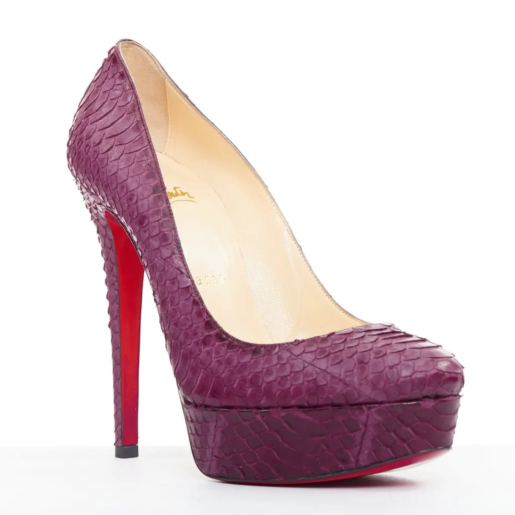 Christian Louboutin Bianca 140 Purple Leather Very good - Back View