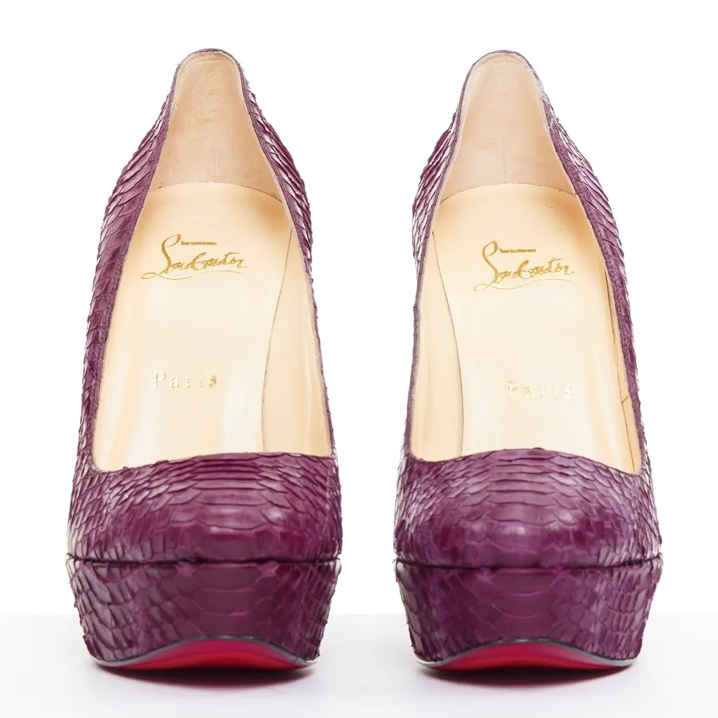 Christian Louboutin Bianca 140 Purple Leather Very good - Inside View