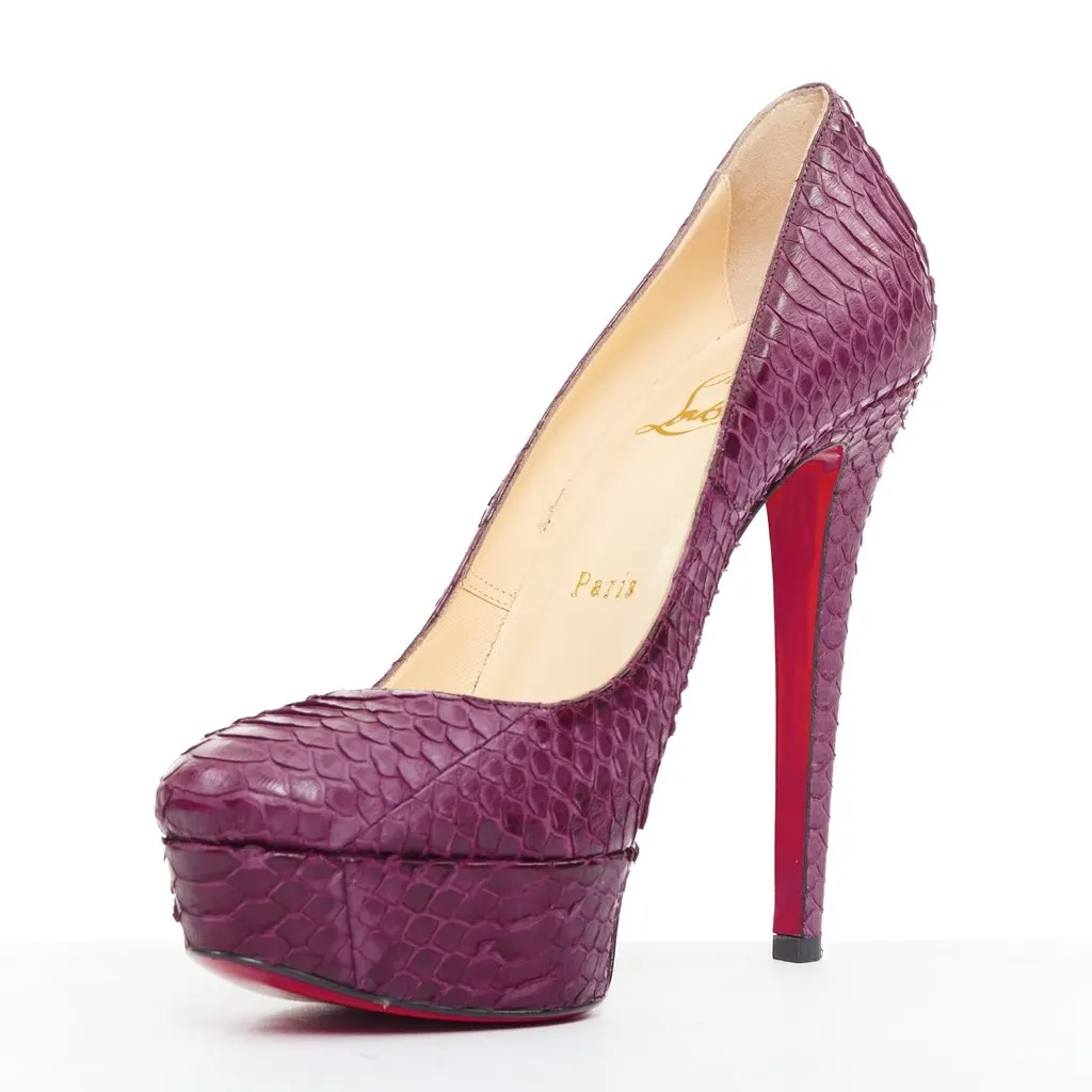 Christian Louboutin Bianca 140 Purple Leather Very good - Model View