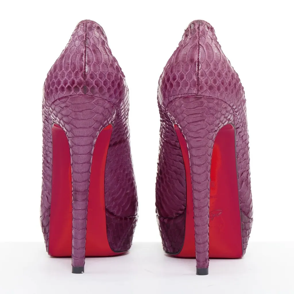 Christian Louboutin Bianca 140 Purple Leather Very good - Box View